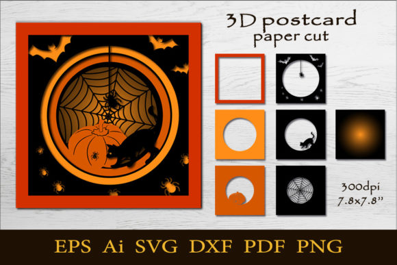 3D Halloween Postcard: A Crafty Graphic for Seasonal Blog Design