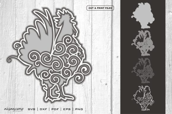 3D Layered Chicken Cut File Vector 4: A Brand Designer’s Review of Graphics & Decorative Elements