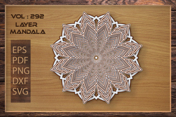 3D Layered Moms Mandala Wall Art SVG for Crafts & Graphics