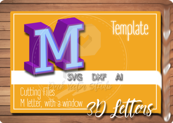3D Letter with Window M – A Versatile 3D SVG for Creative Sellers