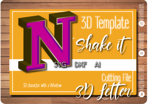 3D Letter with Window N: A Versatile 3D SVG for Local Business Branding