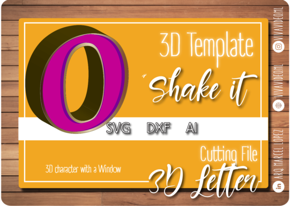 3D Letter with Window O: A Stylish 3D SVG Shape for Content Visuals
