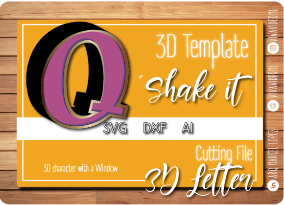 3D Letter with Window Q – A Playful 3D SVG for Creative Product Designers