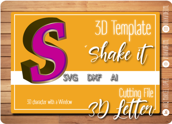 3D Letter with Window S: A Playful 3D SVG for Local Brand Packaging and Promotional Design