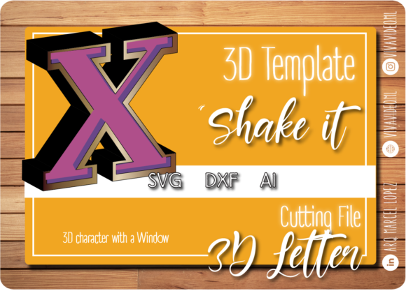 3D Letter with Window X: A Stylish 3D SVG for Crafters & Etsy Sellers
