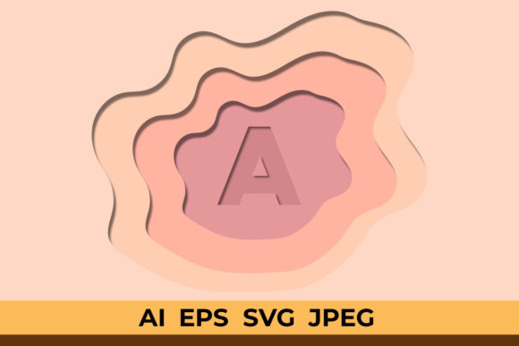 3D Paper Cutout Effect Letter A SVG for Crafts & Graphics