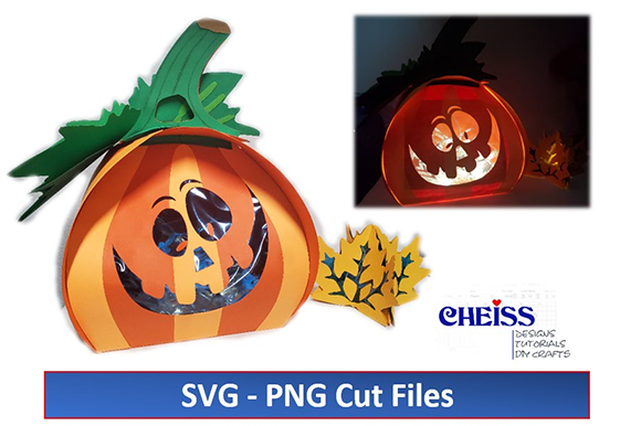 3D Pumpkin Box and Fall Leaf SVG Graphics for Crafters and Small Businesses