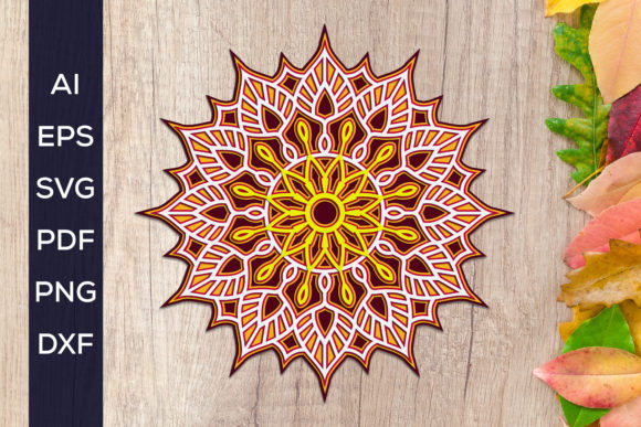 3D SVG Mandala Art for Modern Design Projects