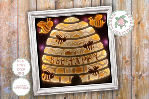 Bee Happy 3D SVG Shadow Box Template: A Designerβs Review for Content Publishers