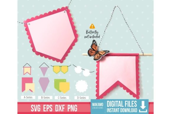 Bunting Banners 3D SVG Bundle for Etsy & Digital Sellers