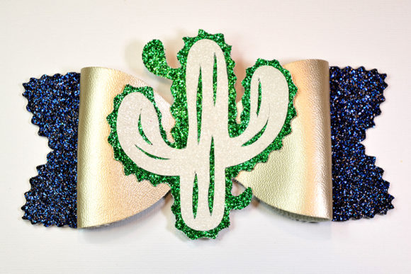 Cactus Bow Template: A 3D SVG Shape with Craft Charm