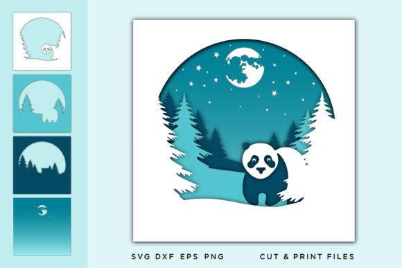 Christmas Panda Svg, Panda 3d Svg