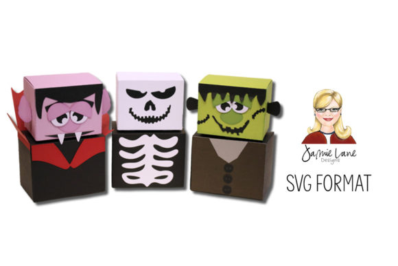 Halloween Characters Box Set: 3D SVG Designs for Festive Branding & Packaging