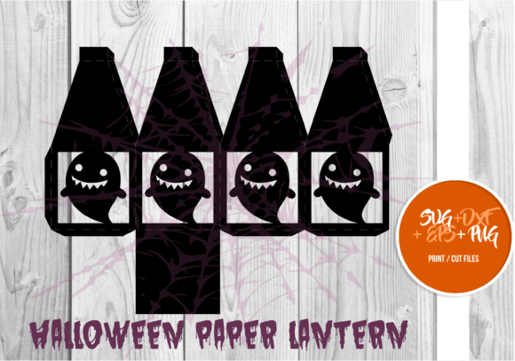 Halloween Paper Lantern Series 042: Festive 3D SVG for Seasonal Branding