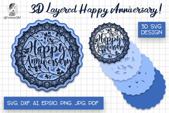 Happy Anniversary Paper Cut SVG: A Crafty Graphic for Local Brand Celebrations