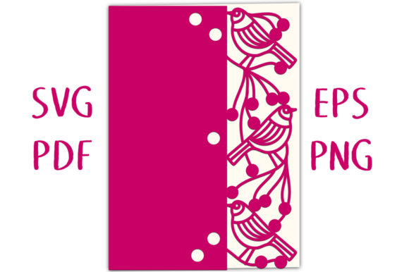 Hedgerow Birds Lace Edged Card SVG Cut: A Delicate 3D SVG for Greeting Cards & Crafty Digital Products