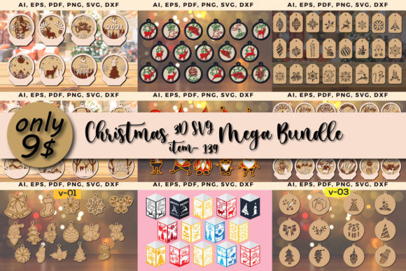 Layer Christmas 3D SVG Mega Bundle for Digital Sellers