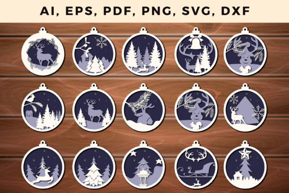 Layer Christmas Ball Toys 3D SVG Bundle: Festive Design for Marketing Impact