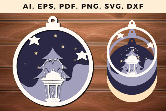 Layer Christmas Ball Toys 3D SVG for Festive Digital Products