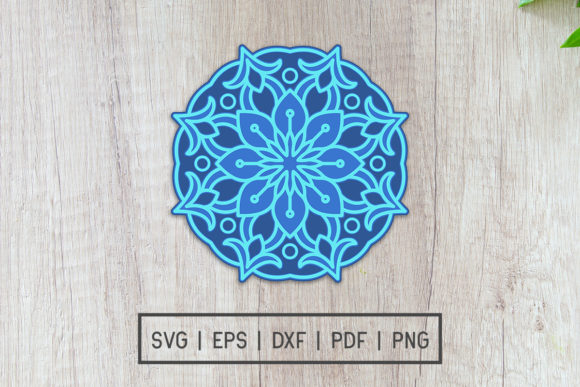 Layered 3D Mandala: A Versatile 3D SVG for Crafters and Etsy Sellers