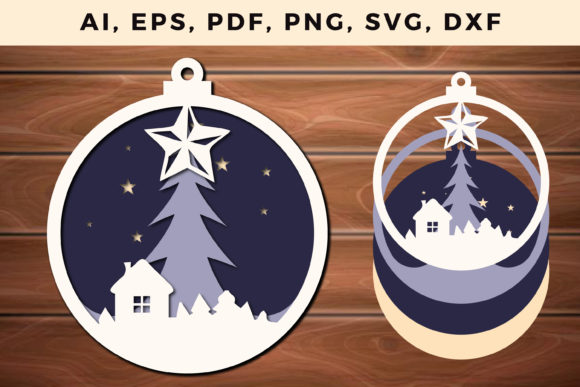 Multi Layer Christmas Ball Toys 3D SVG: Festive Flair for Seasonal Branding