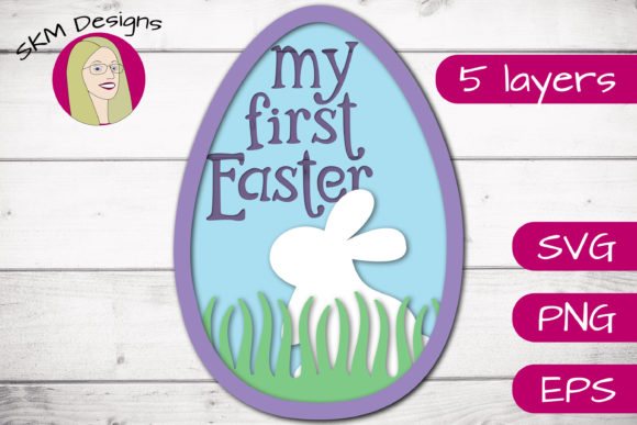 My 1st Easter Bunny in Egg – A Playful 3D SVG for Seasonal Branding and Small Business Packaging